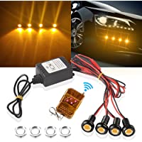 Sidaqi 4 en 1 LED Eagle Eye Luz de advertencia estroboscópica de emergencia Control remoto inalámbrico Luz de…
